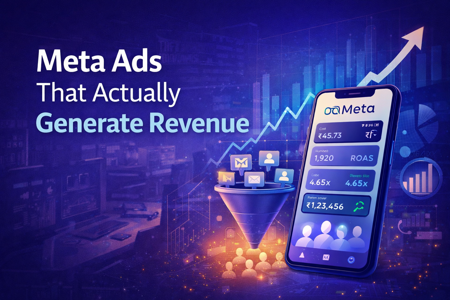 Meta Ads generating revenue visually represented