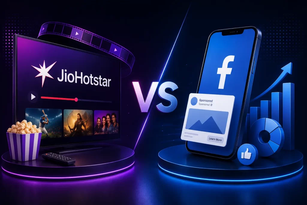 JioHotstar Ads vs Facebook Ads by Sanrovax
