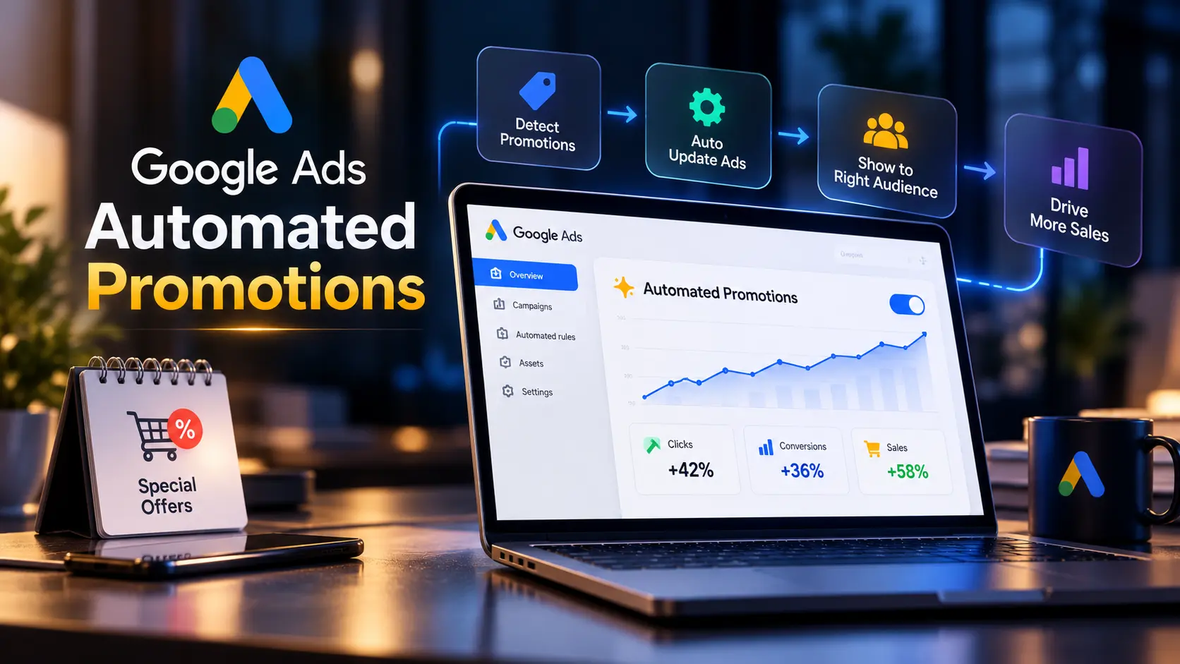 Google Ads Automated Promotions by Sanrovax